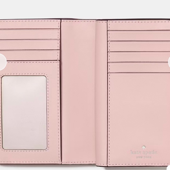 Kate Spade Lena medium Compartment bifld in tutu pink Leather Wallet - Picture 3 of 4